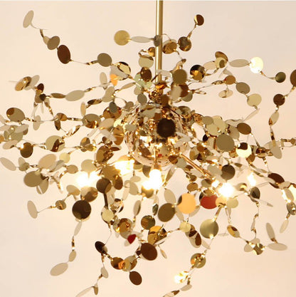 Round Shaped Gold LED Pendant Lights for Festive Décor – Ideal for Dining Rooms and Kitchens