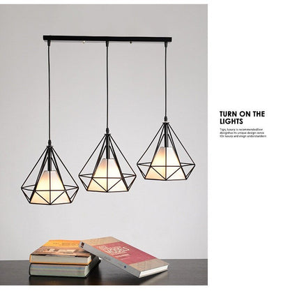 Modern Pendant Lamp Light Iron Frame Pendant Lights for Kitchen Island Dining Room Home Decoration Luminaire