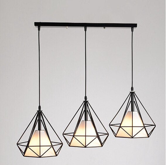 Modern Pendant Lamp Light Iron Frame Pendant Lights for Kitchen Island Dining Room Home Decoration Luminaire