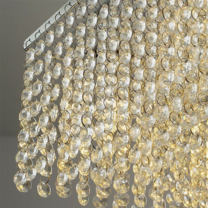 Modern Round Crystal Chandelier For Living Room Chrome Gold