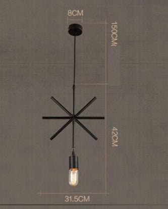 Simple Industrial Metal Structure Lamp Pendant Light For Dining Study Kitchen Island Living Room Suspension Lamp