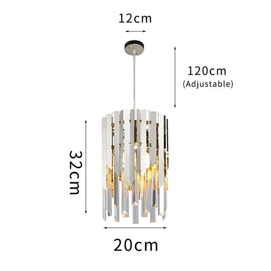 Small Round k9 Crystal Modern Led Chandelier for Living Room Kitchen Dining Room Bedroom Bedside