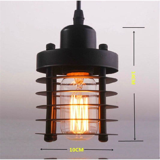 Vintage Pendant Lamp Industrial Pendant Light Iron Cage Edison For Kitchen Island Dining Room Corridor Decoration