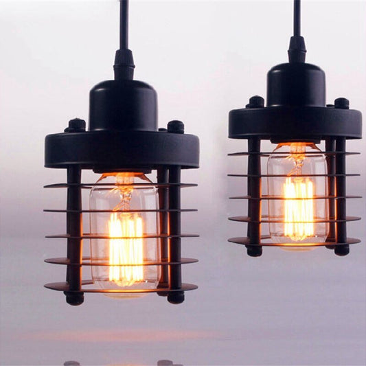 Vintage Pendant Lamp Industrial Pendant Light Iron Cage Edison For Kitchen Island Dining Room Corridor Decoration
