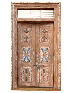 Antique Carved Doors Indo French Sandwash Teak Garden Door Doors 98