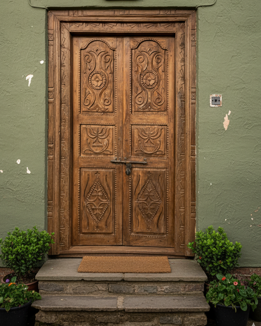 Antique Authentic Doors with Frame Rustic Farmhouse Exterior Front Door 82x53