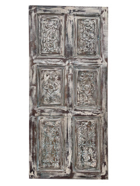 Vintage Carved Door Reclaimed Wood Door Rustic Spanish Barn Door 80