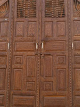 Antique Authentic Massive India Door Arched Teak Wood Doors 110x116
