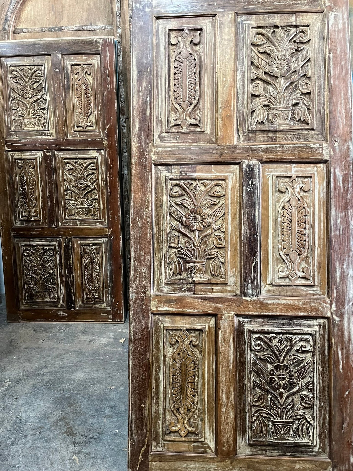 Artisan Carved Wood Door Vintage Door Rustic Modern Door Statement Door 80x36