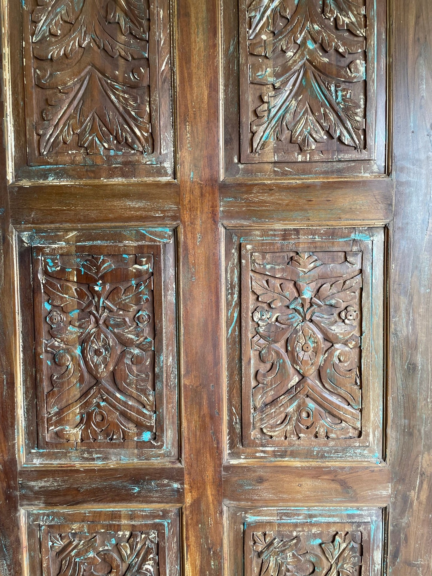 Rustic Carved Wooden Door Panel Rustic Barn Door Statement Decor 84x36