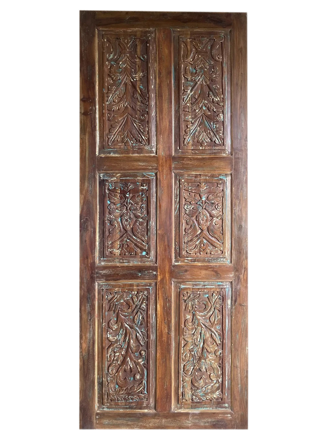 Rustic Carved Wooden Door Panel Rustic Barn Door Statement Decor 84x36