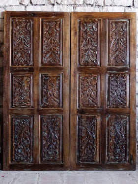 Rustic Carved Wooden Door Panel Rustic Barn Door Statement Decor 84x36