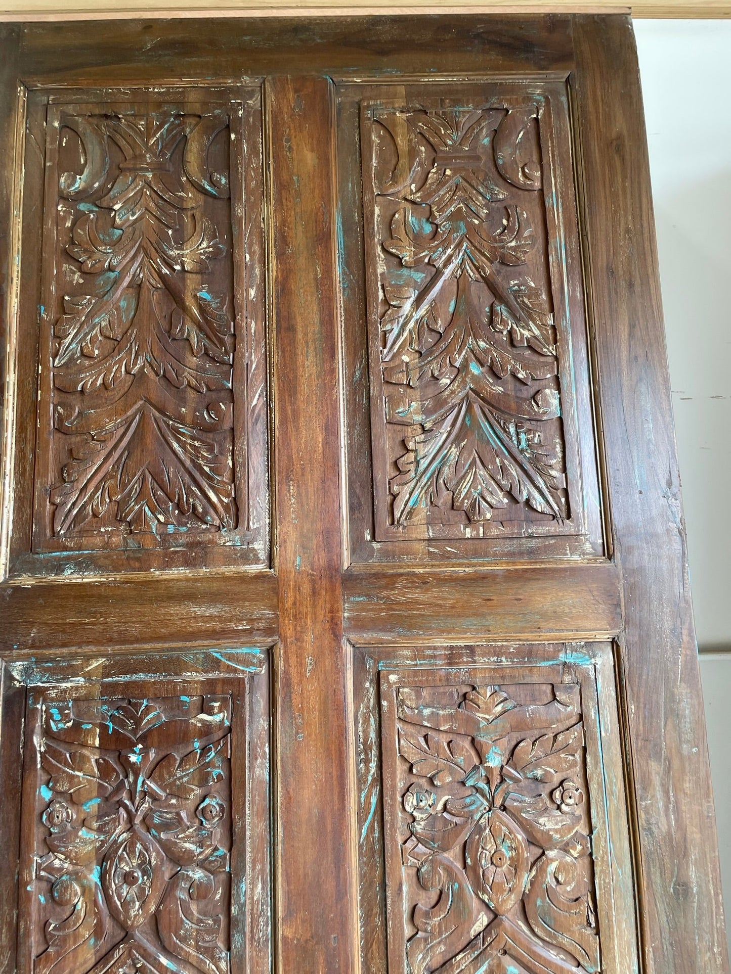 Rustic Carved Wooden Door Panel Rustic Barn Door Statement Decor 84x36