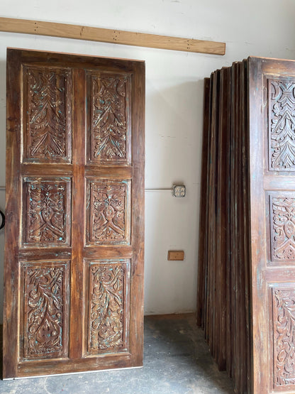 Rustic Carved Wooden Door Panel Rustic Barn Door Statement Decor 84x36