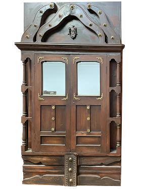 Antique Rustic Barn Door Brutalist Mid Century Library Door 83x42