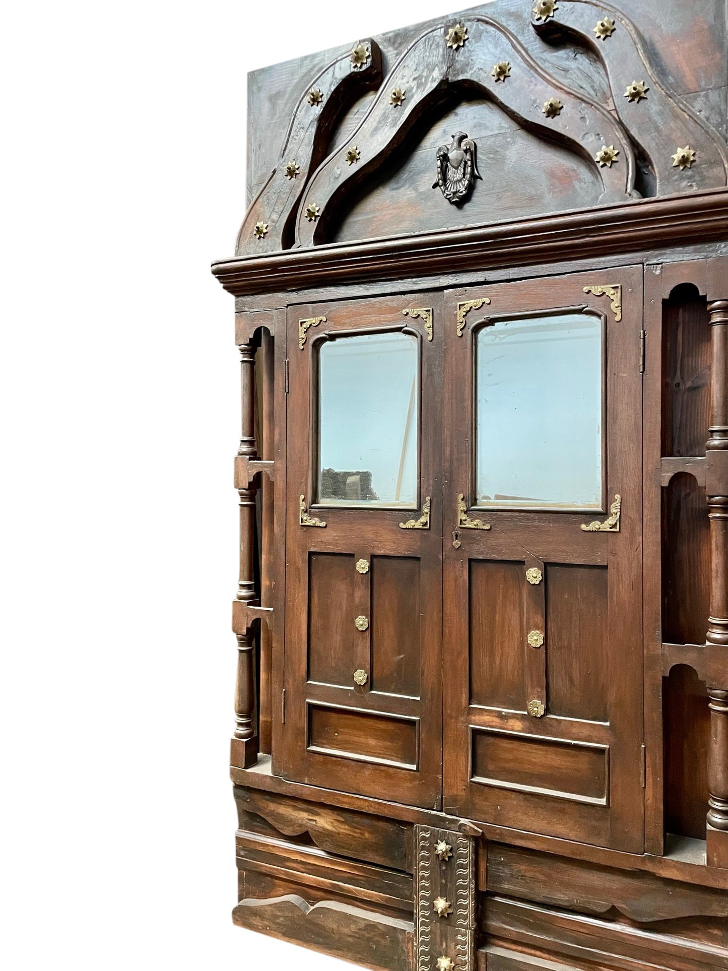 Antique Rustic Barn Door Brutalist Mid Century Library Door 83x42