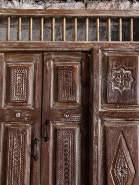 Antique Doors Reclaimed Wood Garden Door Carved Statement Door 84X39