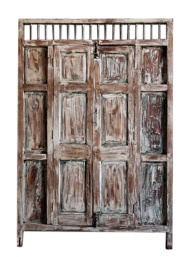 Antique Carved Door Rustic Teak Wood Handcarved Garden Gates 84X59