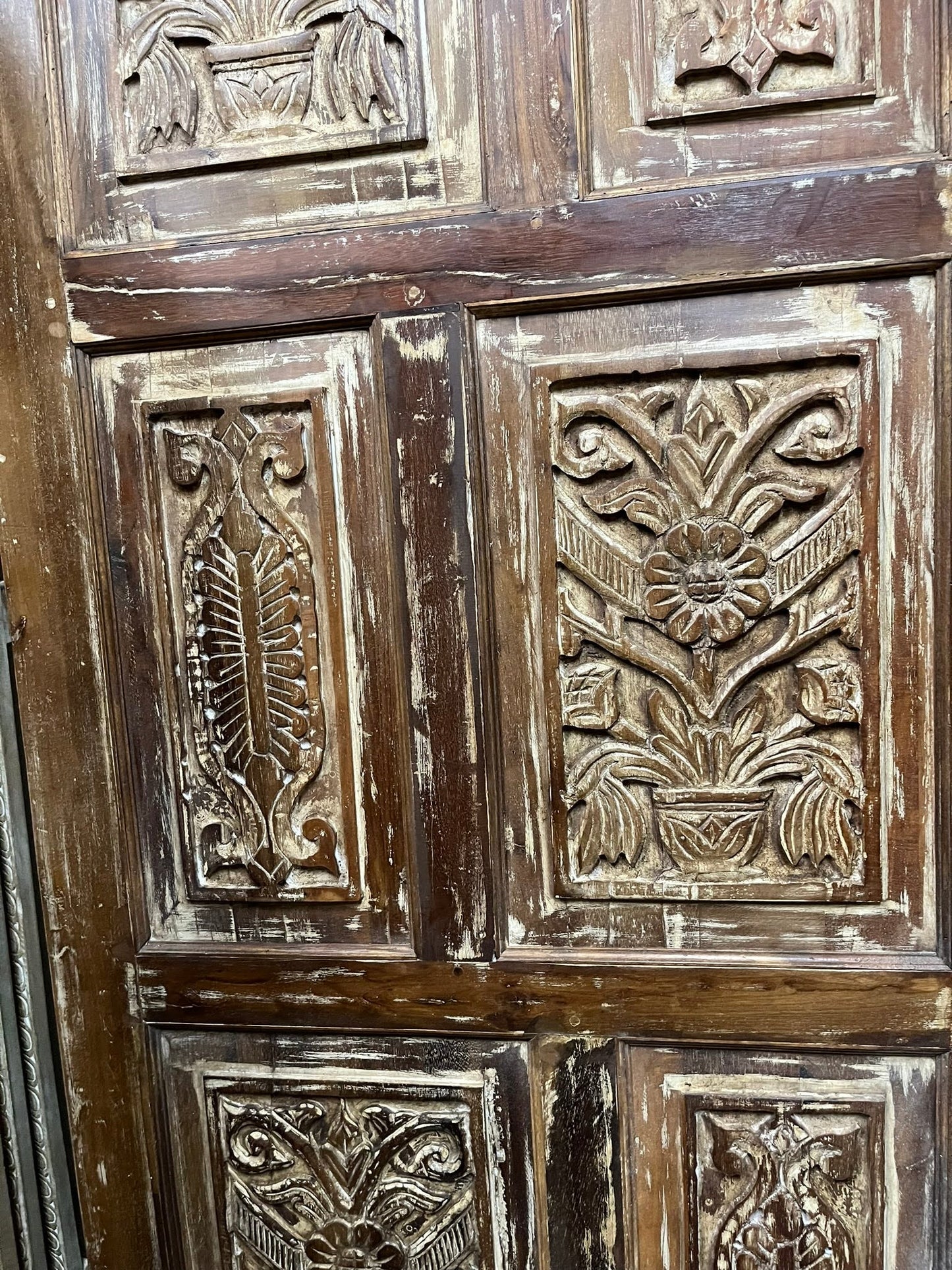 Artisan Carved Wood Door Vintage Door Rustic Modern Door Statement Door 80x36