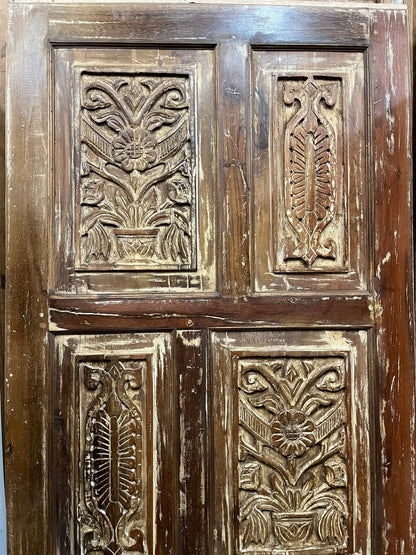 Artisan Carved Wood Door Vintage Door Rustic Modern Door Statement Door 80x36