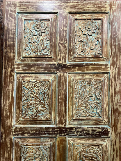 Vintage Carved Barn Door Floral Farmhouse Statement Interior Doors 80x36