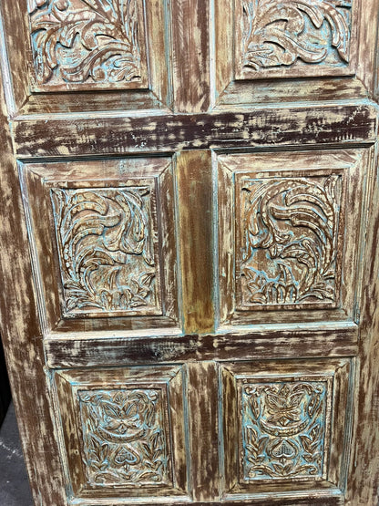 Vintage Carved Barn Door Floral Farmhouse Statement Interior Doors 80x36
