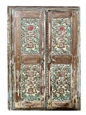 Antique Indian Jharokha Window Shutter Wall Decor Carved Window 57