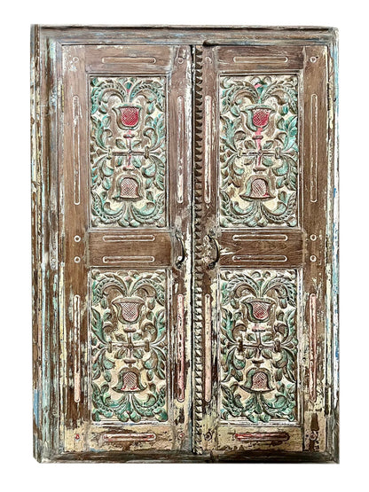 Antique Indian Jharokha Window Shutter Wall Decor Carved Window 57