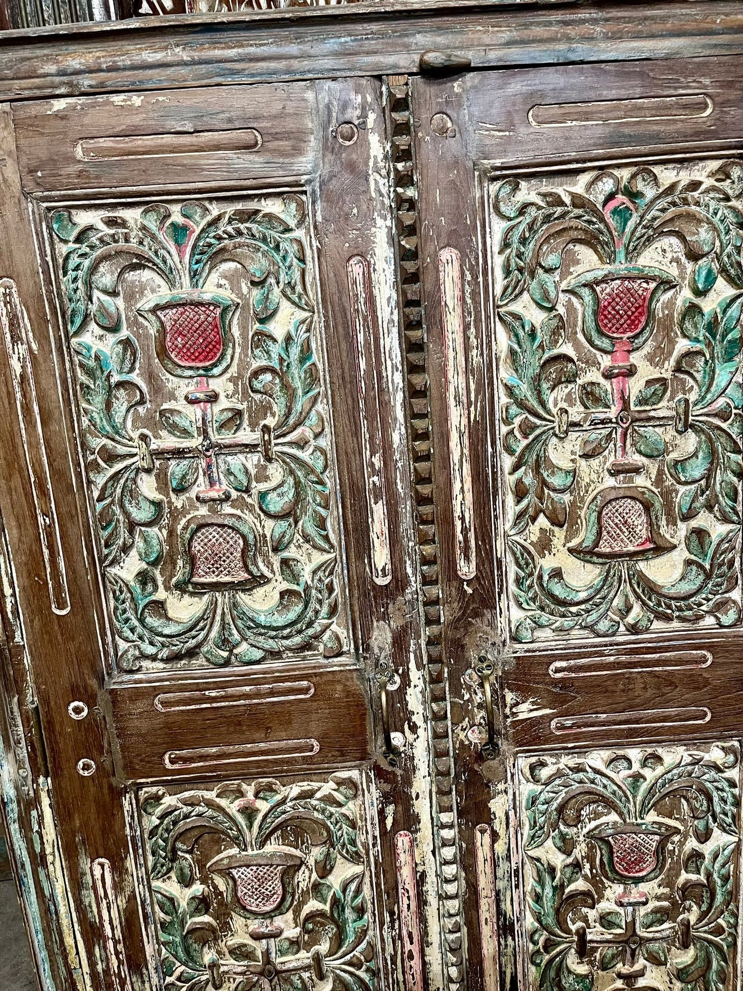 Antique Indian Jharokha Window Shutter Wall Decor Carved Window 57
