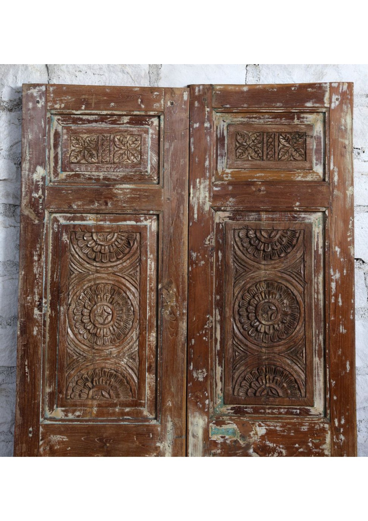 Antique Barn Doors Hand Carved Architectural Indian Double Door 81x42