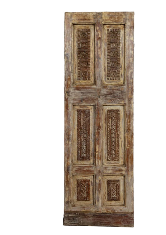 Vintage Door Panel Floral Carved Sliding Farmhouse Statement Barndoor 80x26