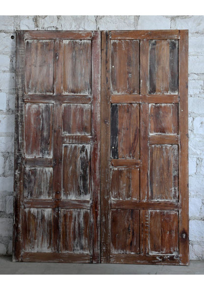 Reclaimed Wood Vintage Carved Barn Door Farmhouse Statement Door 80x30