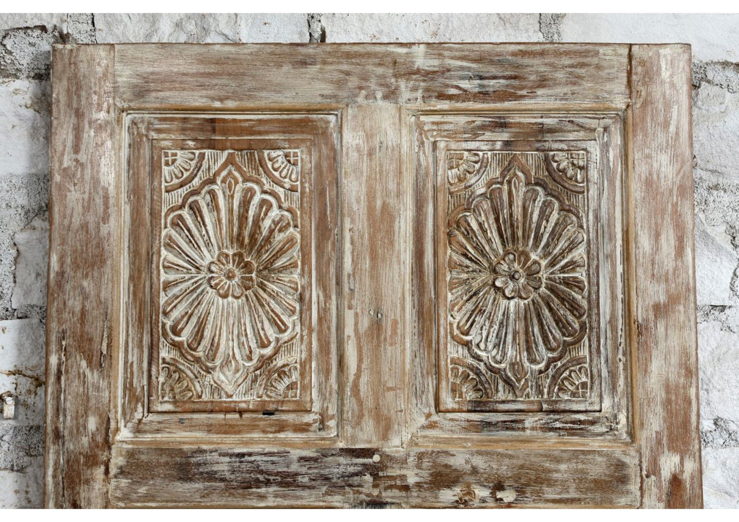 Vintage Carved Door - Reclaimed Wood Hinged or Barn Door 80x36