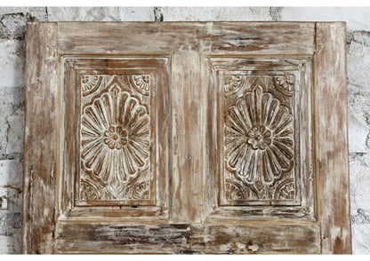 Vintage Carved Door - Reclaimed Wood Hinged or Barn Door 80x36