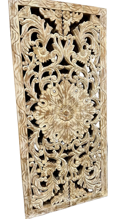 Lattice Carved Door Vintage Wood Barn Door Luxury Interior Room Divider 80