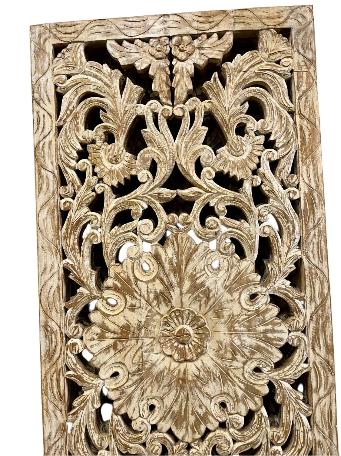 Lattice Carved Door Vintage Wood Barn Door Luxury Interior Room Divider 80