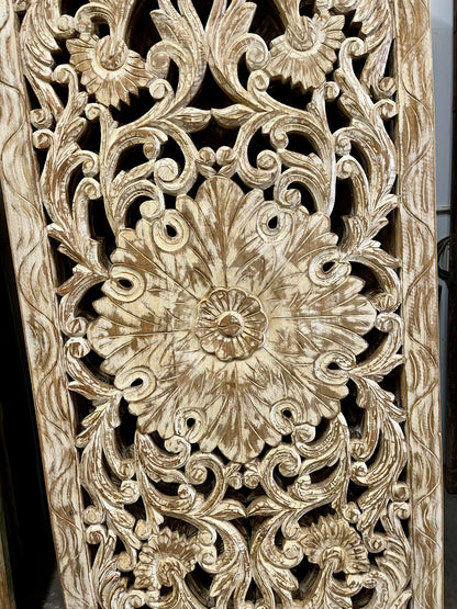 Lattice Carved Door Vintage Wood Barn Door Luxury Interior Room Divider 80