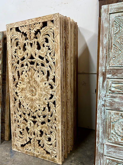 Lattice Carved Door Vintage Wood Barn Door Luxury Interior Room Divider 80