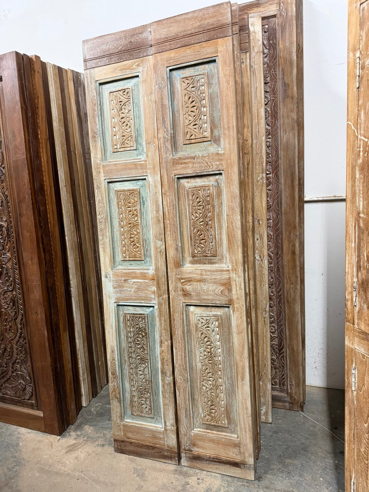 Antique Carved Door Rustic Farmhouse French Style Doors Barn Door 80x28
