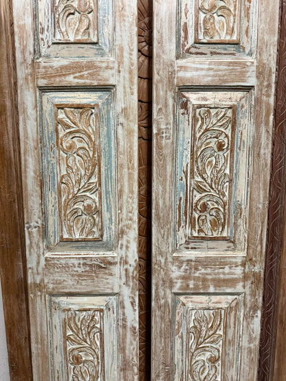 Antique French Door Hand Carved Sliding Doors Floral Statement Door 80x28
