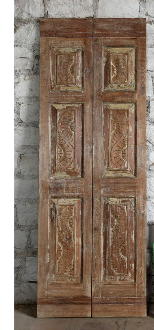 Antique Carved Wood Doors Heritage Revival French Doors 80x29