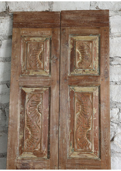 Antique Carved Wood Doors Heritage Revival French Doors 80x29