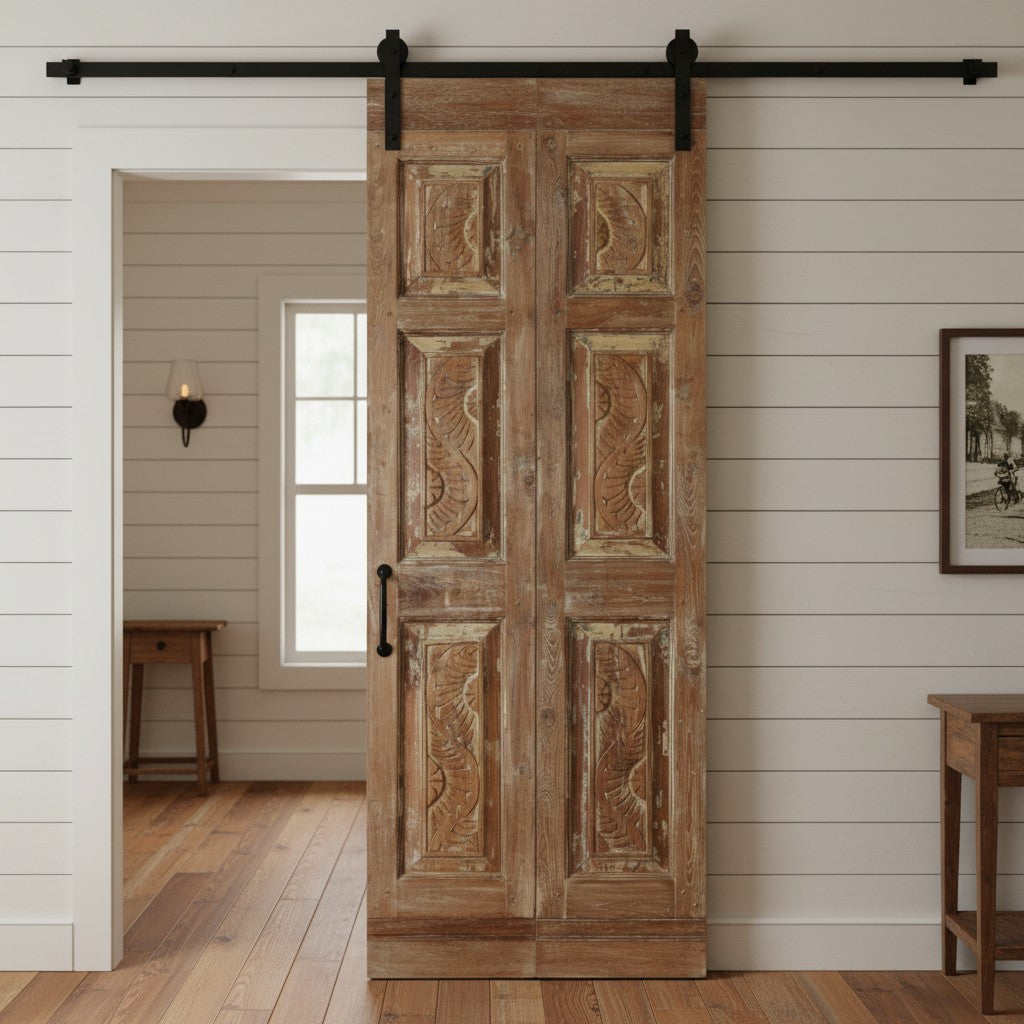 Antique Carved Wood Doors Heritage Revival French Doors 80x29