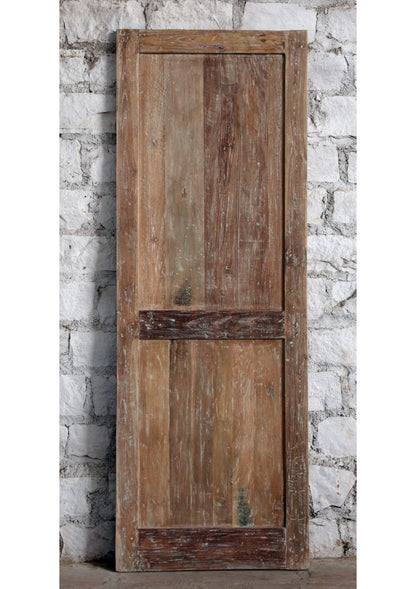 Antique Carved Door Floral Blue Hues Sliding Door or Hinged Barn Door 80x29