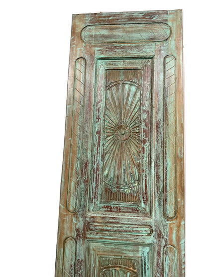 Vintage Carved Door Spanish Style Solid Wood Sliding Barn Door 96x27