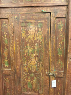 Antique Door Hand Carved Ganesha Door Teak Wood Statement Barn Door 84